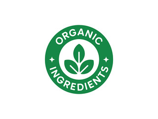 Green Organic Ingredients Label Design Emphasizing Natural and Sustainable Food Choices for Health Conscious Consumers Promoting Eco Friendly Products and Wellbeing