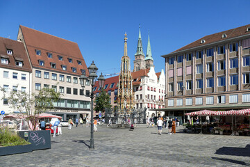 view of the old town of Nurnberg, Germany