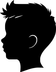 Cute boy silhouette vector perfect