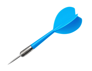 Blue Dart with Glowing Motion Trail Isolated PNG