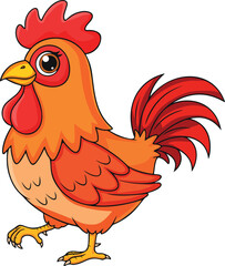 Cute Cartoon Rooster