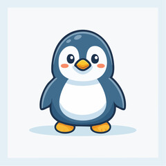 Naklejka premium Adorable Cartoon Penguin Illustration
