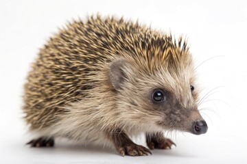 Fototapeta premium Hedgehog Exploring Its Surroundings in a Cozy Indoor Space During Daylight