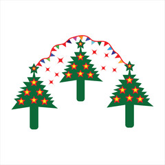 christmas tree vector illustration