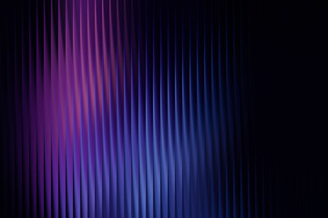 Illustration of abstract vertical lines with purple and blue gradient lighting