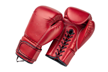 red boxing gloves ready for the fight