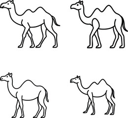 Camel silhouette vector illustration