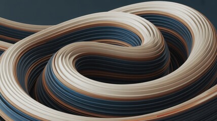 Abstract wavy lines background with smooth gradient colors, modern and elegant design for wallpaper, banner, and presentation, 3d rendering