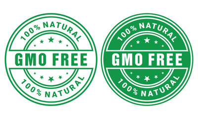 Gmo free logo design icon vector template