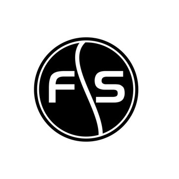  FS creative circle letter logo concept. FS letter design.