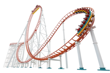rollercoaster twisting turning thrilling adventure