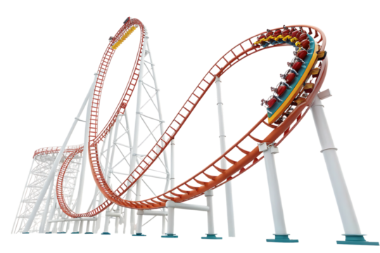 rollercoaster twisting turning thrilling adventure
