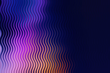 Illustration of dark background with vibrant purple and orange wavy lines