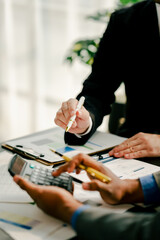 The financiers are calculating personal taxes for their customers