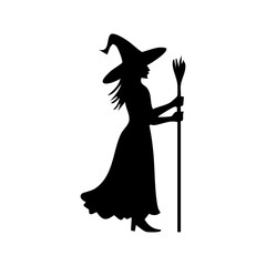 silhouette of a witch