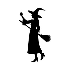 silhouette of a witch