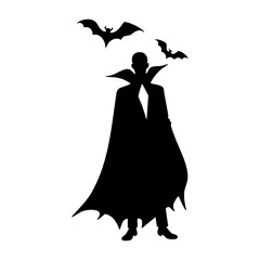 silhouette of a vampire