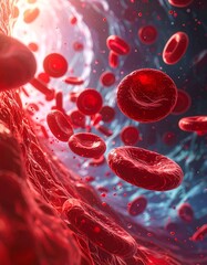 Strömende rote Blutkörperchen