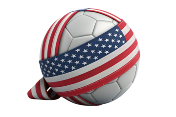 Soccer ball with USA flag design