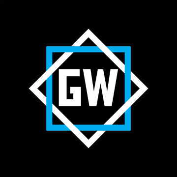 GW creative circle letter logo concept. GW letter design.