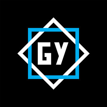  GY creative circle letter logo concept. GY letter design.