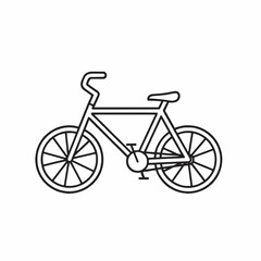  Bicycle Icon isolated on white background .generative ai
