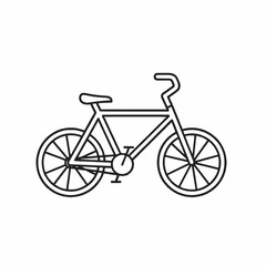  Bicycle Icon isolated on white background .generative ai