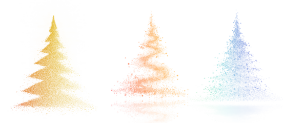 Christmas tree with green fir branch and festive forest drawing png.
