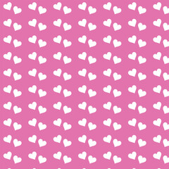Seamless heart pattern. Vector white Hearts seamless pattern on white background. Valentines heart seamless pattern, cute Valentines day heart pattern