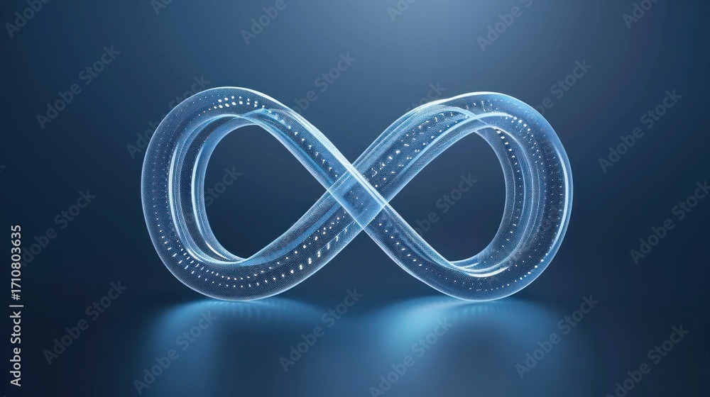 Aufkleber infinite loop: a 3d render of an endless symbol
