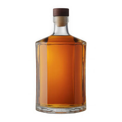  A full bottle of whiskey isolated on white and transparent background
