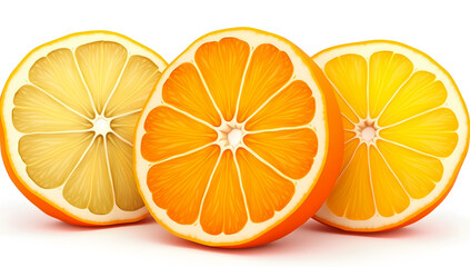 Fresh Oranges with Green Leaves