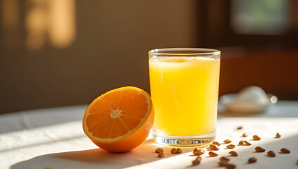 Fresh Oranges with Juice