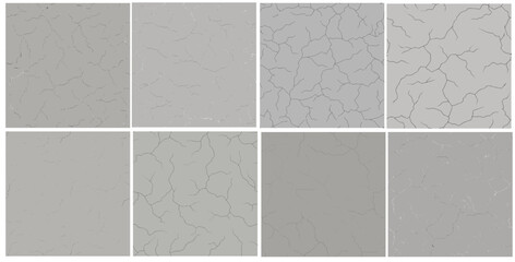 Gray Textured Tiles with Cracked Patterns