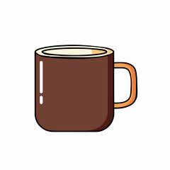 Coffee Mug Icon,isolated on white background.generative ai