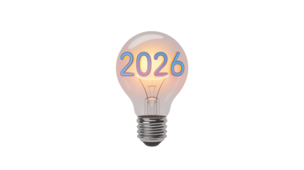 Illuminating the Future: 2026 Light Bulb Concept.