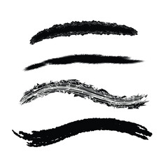 A collection of dynamic abstract brush strokes for creative design, suitable for modern and retro design concept