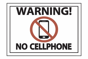 Obraz premium Warning sign with white rectangular border and colorful elements