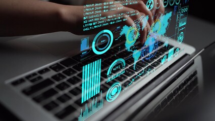Connection network visualization showing global connection, network communication, digital connection analytic. Connect networks tool support real-time insight and improve connection system. Thunk