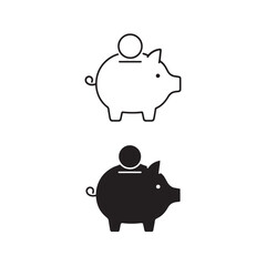 Piggy Bank Icon — Savings and Money Deposit Symbol