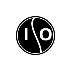  IO creative circle letter logo concept. IO letter design.