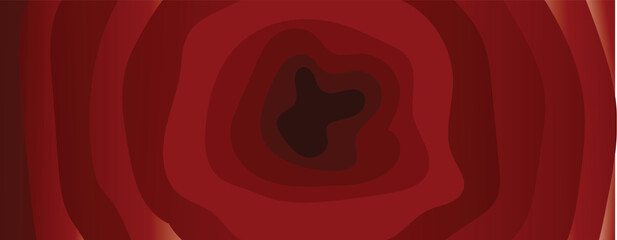 A close-up view of a polished red stone slice, showcasing concentric circular patterns. Intricate Red Stone Slice with Dark Center