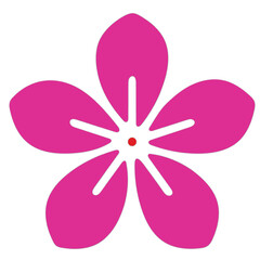Vector illustration of pink color flower icon