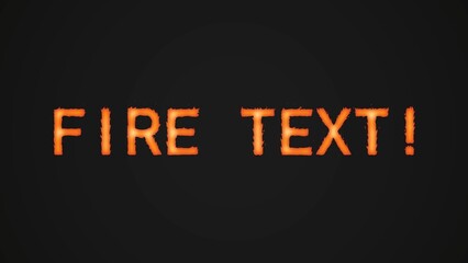 Hand Drawn Custom Cartoon Fire Letters Numbers Title