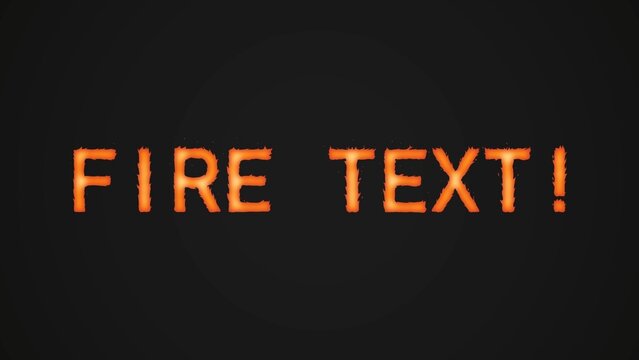 Hand Drawn Custom Cartoon Fire Letters Numbers Title