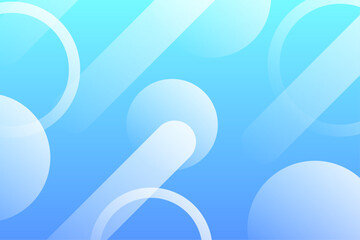 メンフィス風デザインの抽象的で爽やかなグラデーション背景　青　水色

