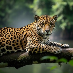 Fototapeta premium jaguar on a branch