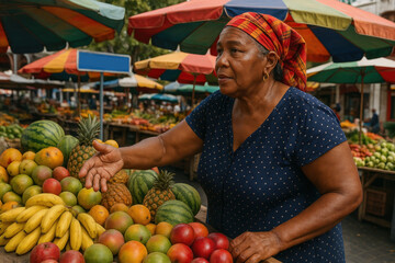 PointPitre Guadeloupe  Woman Sells