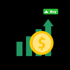 dollar sign with arrow