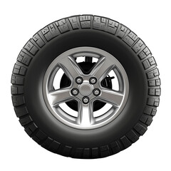 Obraz premium Heavy Duty Jeep Wheel with Tread Design Transparent Object